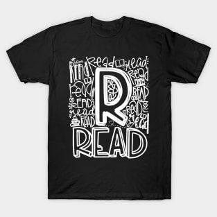 Read Typography English Spanish Teacher Librarian T-Shirt